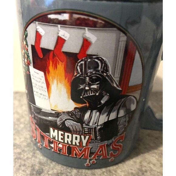 Star Wars 20oz. Merry Sithmas Darth Vader Grey Mug # 3011 - Picture 2 of 4